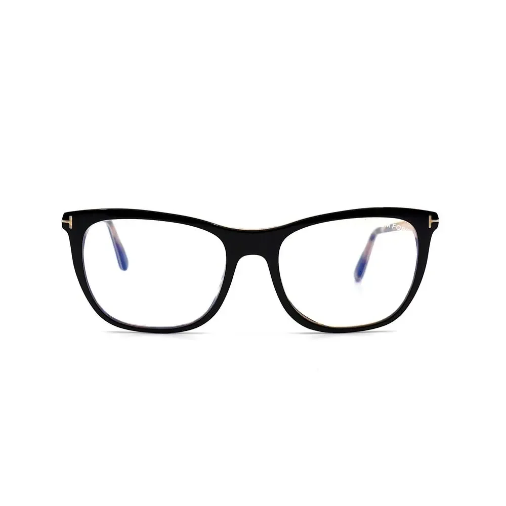 NEW TOM FORD TF5672-B 005 BLACK/HAVANA BLUE BLOCK LENS AUTHENTIC EYEGLAS…